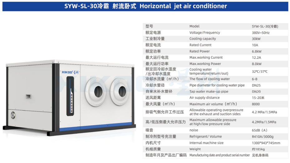 蒸發(fā)冷省電空調(diào)SYW-SL-30/35（臥式射流空調(diào)）